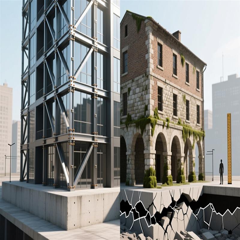 مقایسه روش های ساخت و تأثیر آنها بر استحکام بنا